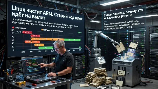 Linux чистит ARM. Старый код идёт на вылет